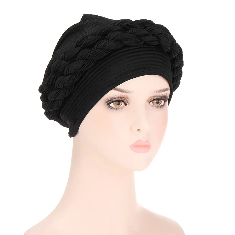 New Style Turban Braid Crumpled Twist Braid Muslim Wholesale Turkish Hijabs Hijab Cap Muslim Malaysia Hijab