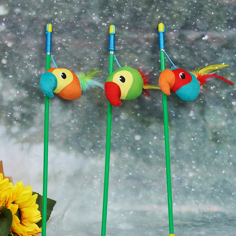 Manufacturer wholesale green teaser cat wand toy