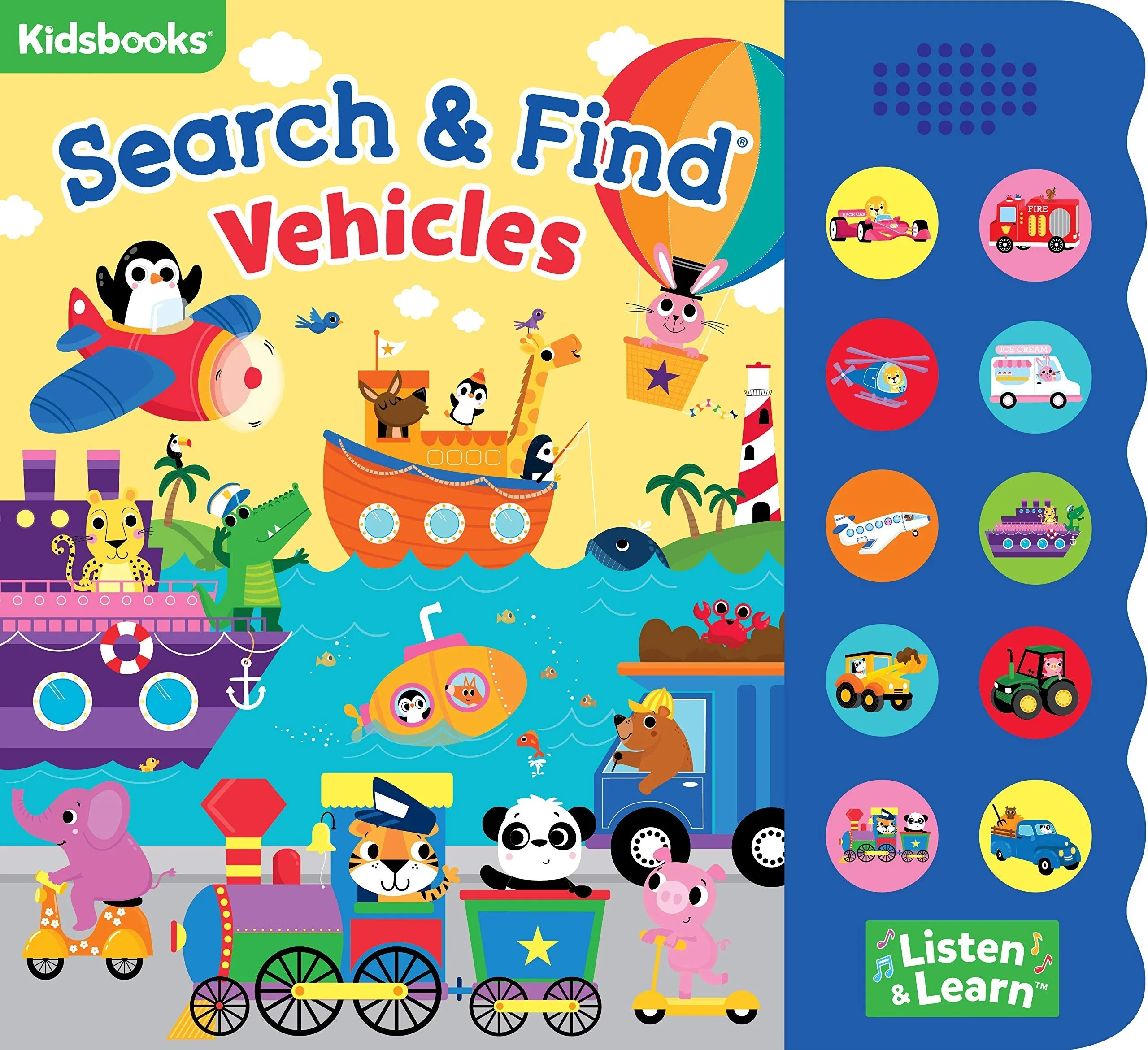 Factory Customize Vehicle Voice Book 10 Press Button Children Book With Sound child sound book  for children