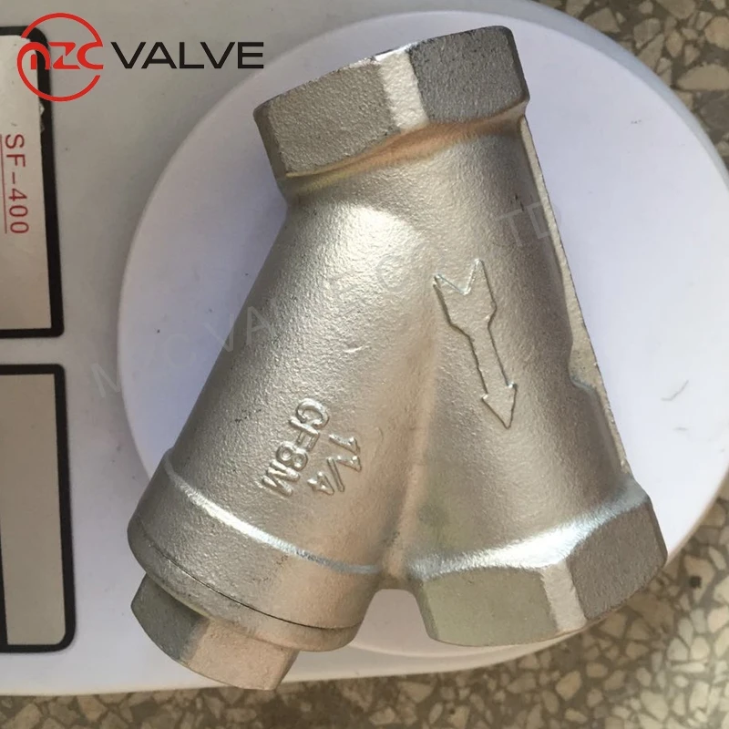 CF8M Y type BSP end check valve with 800WOG