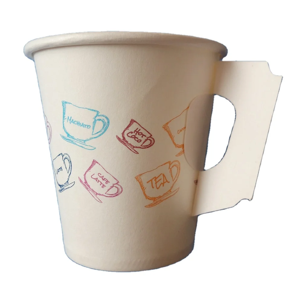 
Disposable Paper Cup with Handle Cups Wholesale Coffee Paper Cups 