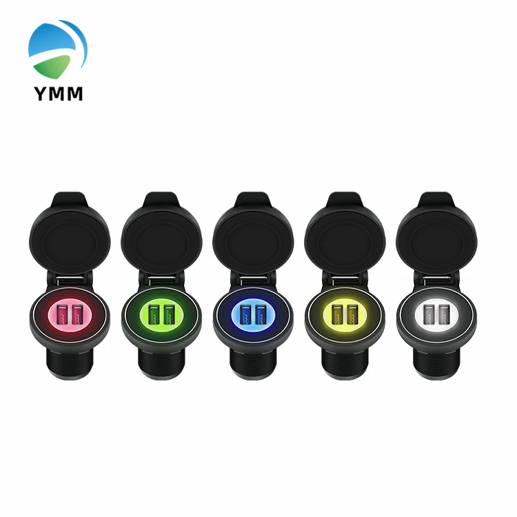  YMM YM1201 5V 2.1A 3.1A 4.2A автомобильное зарядное устройство с двойным USB-разъемом и пыленепроницаемой