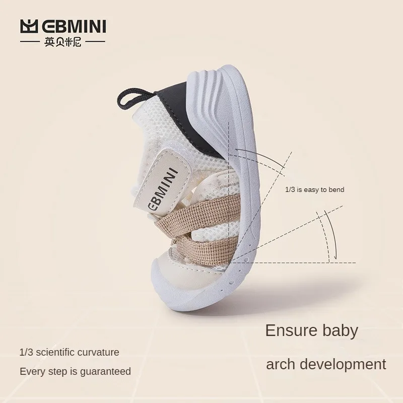 Ebmini all-match hollow breathable non-slip soft sole baby boys and girls toddler shoes