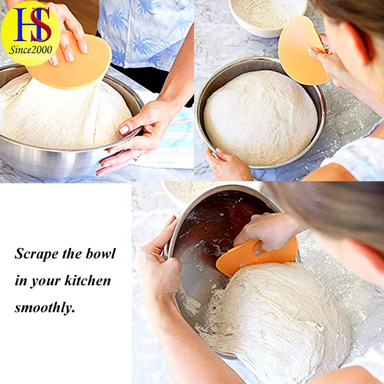 Heat Resistant Practical Kitchen Flat Baking Tools Silicone Cake Dough Bread Scraper