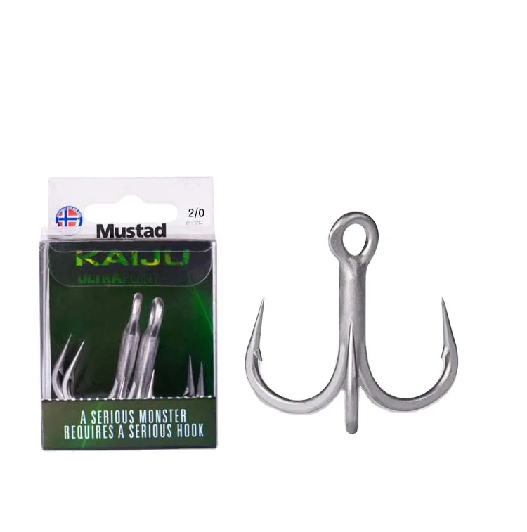 36328 крепкие морские рыболовные снасти Mustad 7X Классический тройной рыболовный крючок глубоководный
