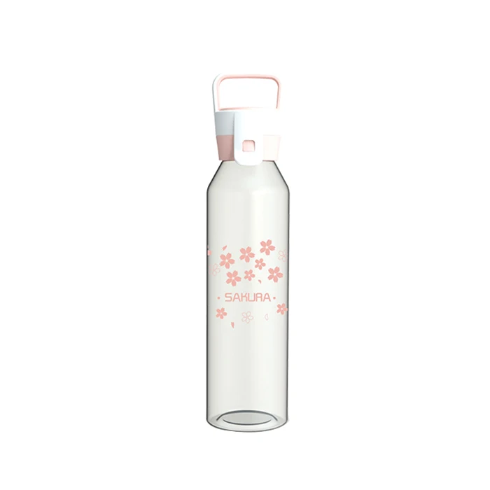 Tai creat sakura 500ml transparent handles plastic bottle