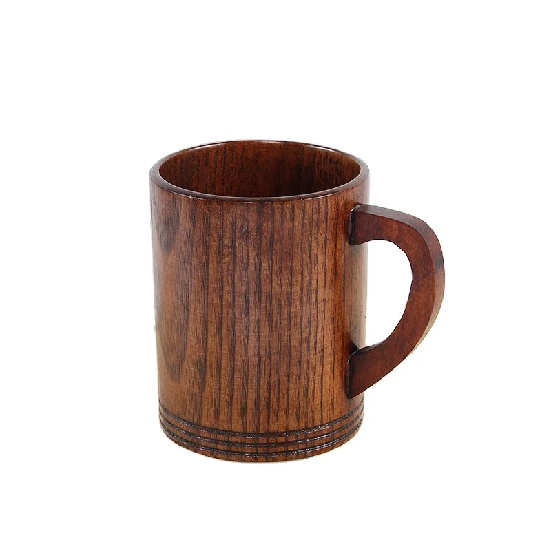 Деревянные большие чашки с животом чашка для пива чая кофе молока воды кухонная бара посуда напитков деревянные ручной работы из натуральной ели