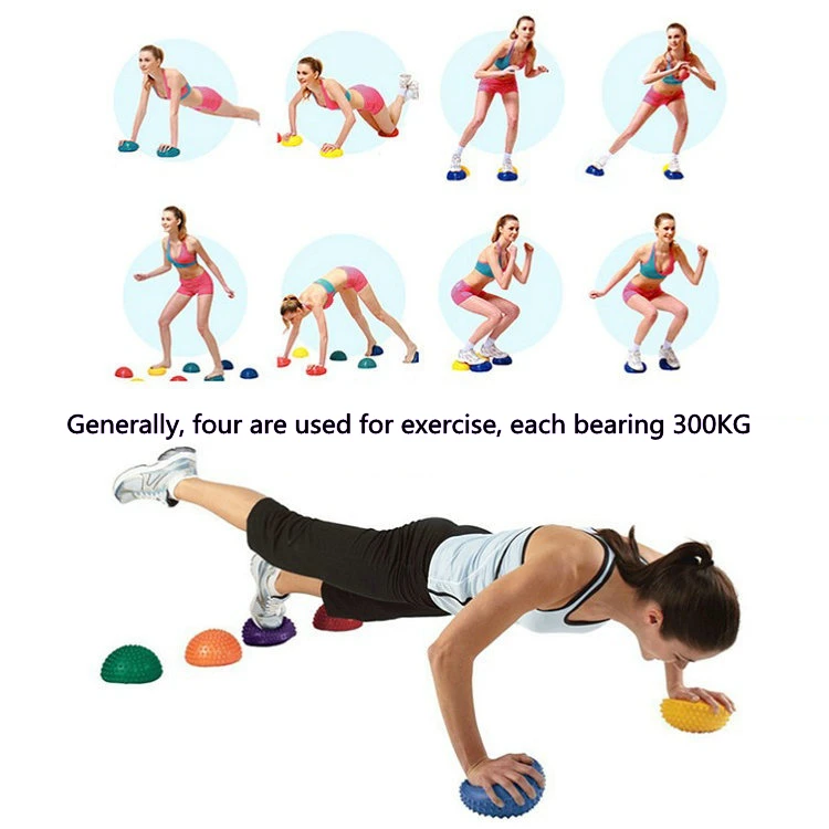 Custom High Quality Fitness Muscle Therapy Yoga Roller Pvc Acupressure Spiky Peanut Massage Ball For Stress Relief