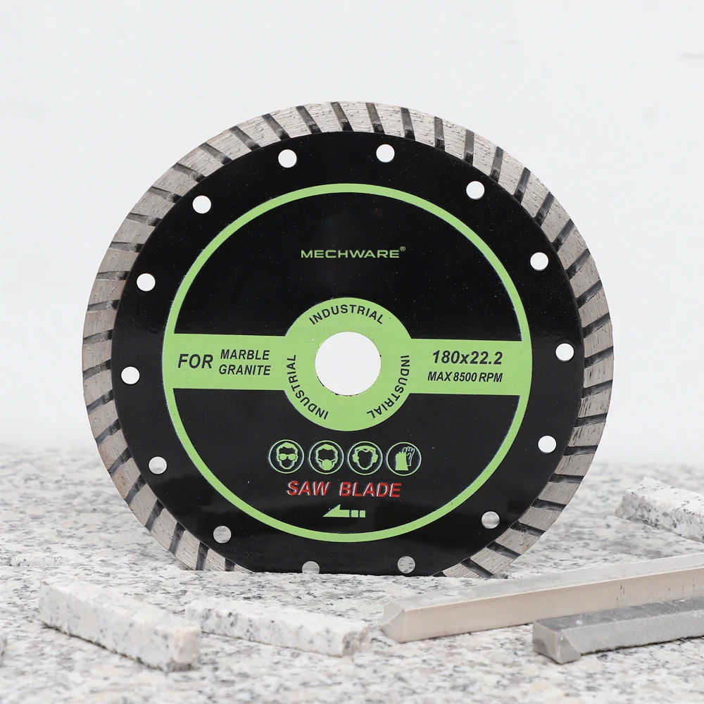MECHWARE Concrete Grinder Diamond Saw Blade Wide Teeth Turbo Cutting Disc 125mm Marble Blade Segment Diamond Tools for Tiles