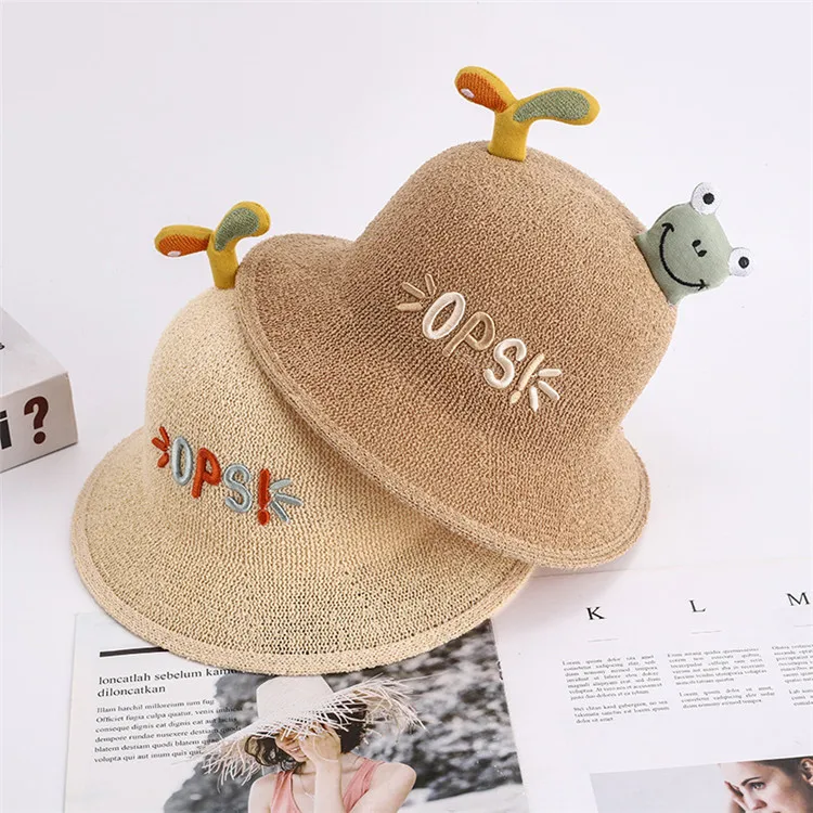 HEFT BOOOGE Breathable Cute Frog Knitted Character Funny Children Kids Bucket Hats