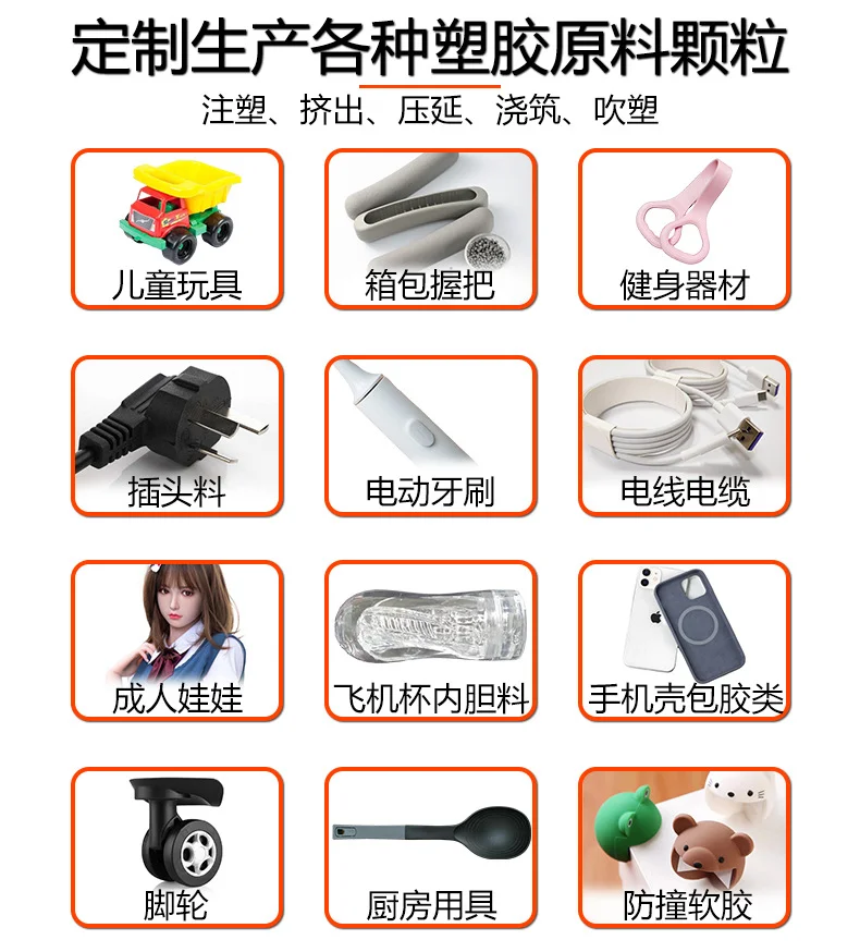 TPE thermoplastic elastomer high toughness TPE particle handle wire toy TPE transparent raw material