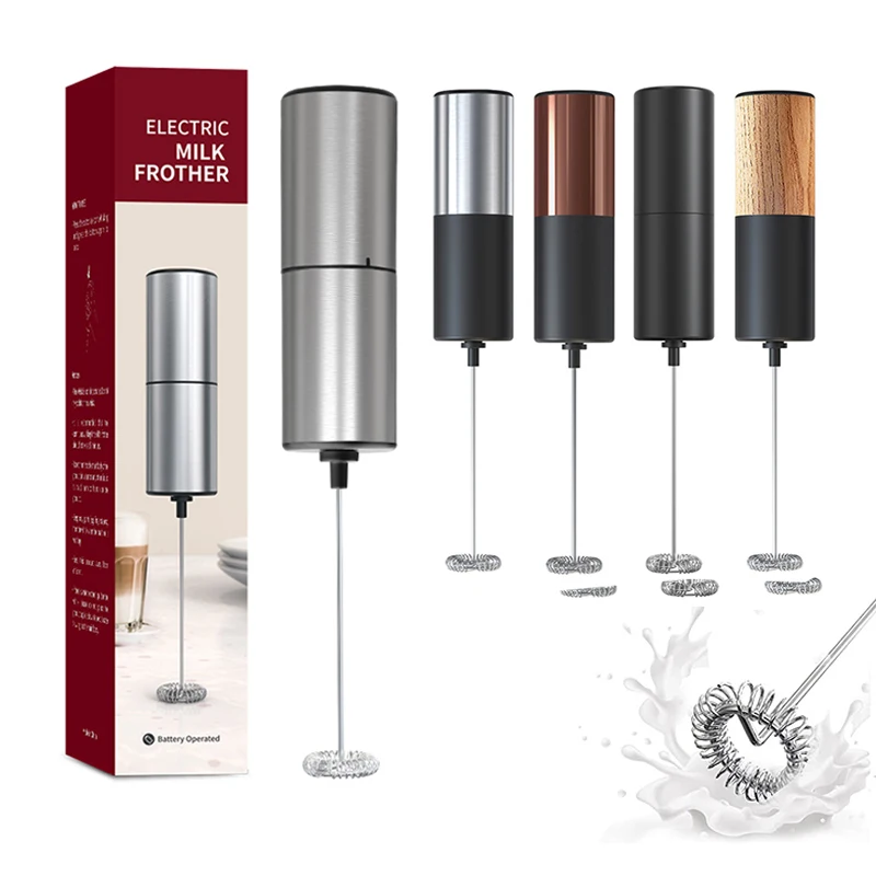 Stainless Steel automatic Milk Steamer Handheld Electric Coffee Whisk Milk Frother