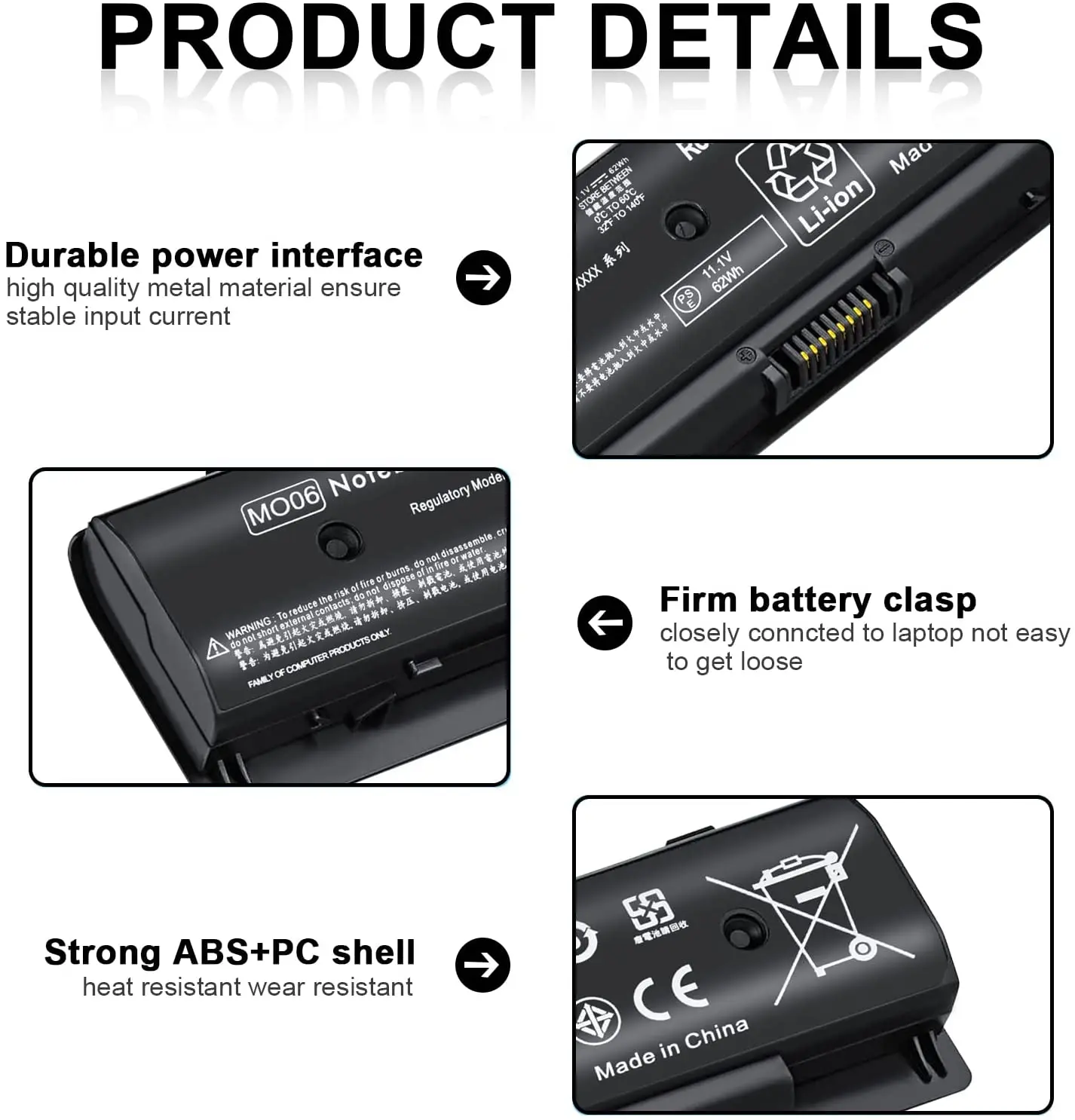 Original MO06 Battery for HP Pavilion DV4-5000 DV6-7000 series MO09 HSTNN-IB3N Notebook batteries 11.1v 62Wh