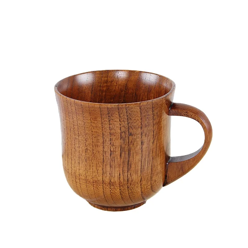 Handmade Natural Coffee Beer Mug Cute Natural Solid Personalized Small Chinese Tea Wooden Cup