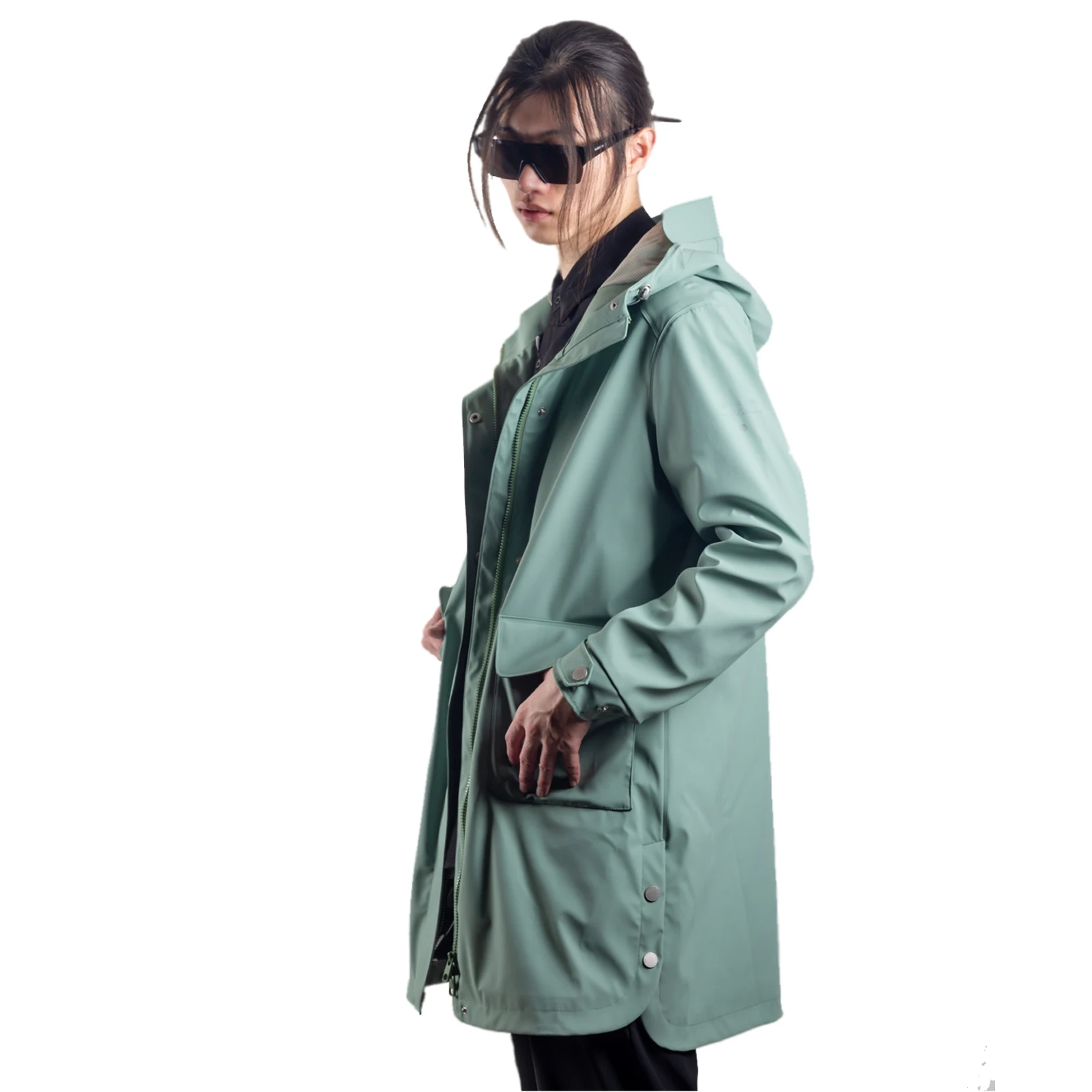 Long new fashion raincoat trench coat jacket Minimalist waterproof windproof warm outdoor top for men  women OEM source factory