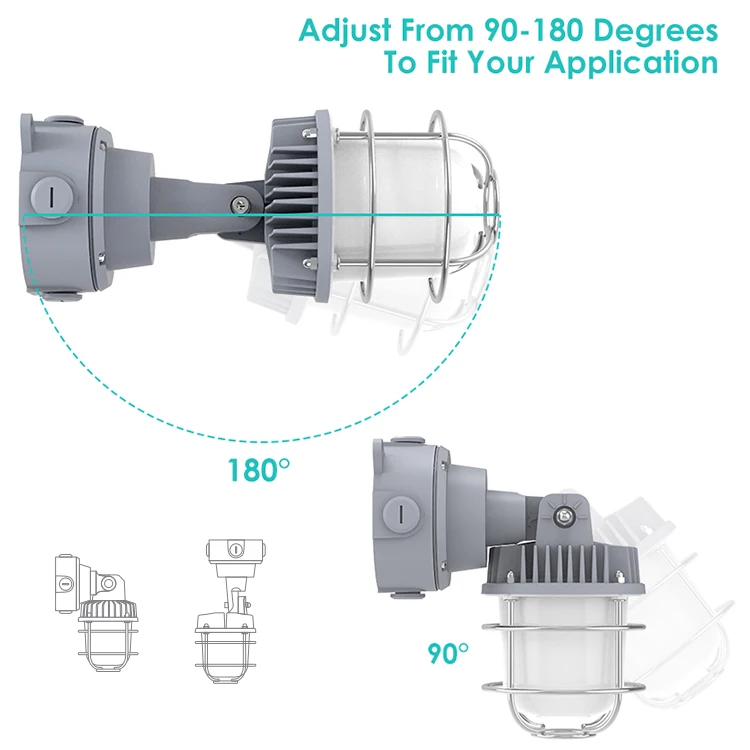 Factory Directly Selling 5 Years Warranty Jelly Jar Vapor Proof Light IP65 Wall Lamp Work light