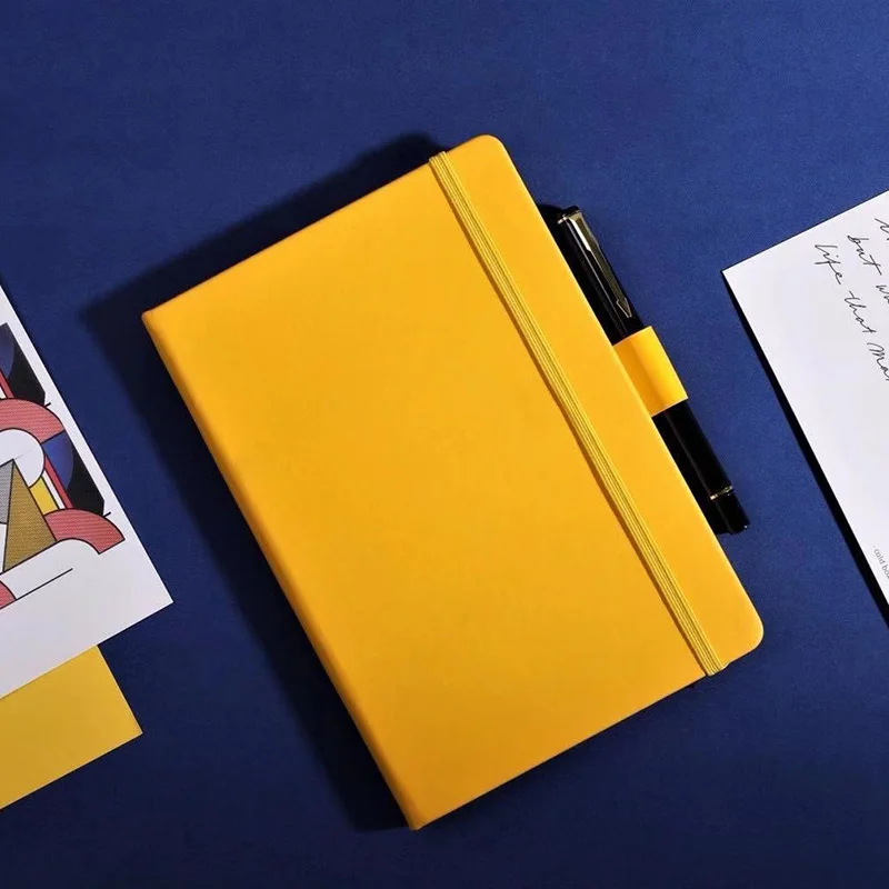 A5 pu leather hardcover journal notebooks school office supplies note book custom logo