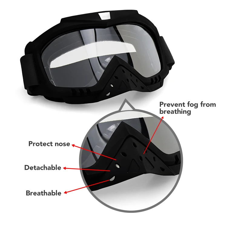 2022 Macway оптовая продажа мотоциклетные очки внедорожный велосипед Мотокросс mx очки с носовой защитой