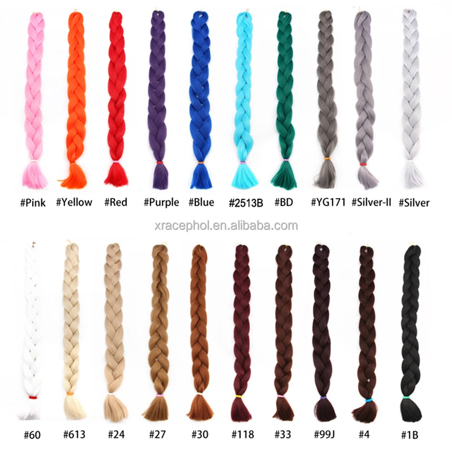 Wholesale 82inch Silky Bulk Braiding Hair High Temperature Fiber Jumbo Pre-stretched Braiding Hair