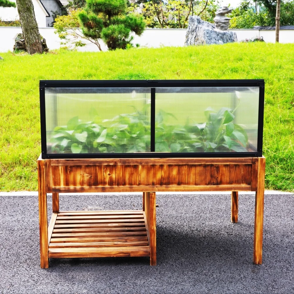 Wholesale Portable Double Door Garden Green House Metal Frame Polycarbonate Mini Greenhouse