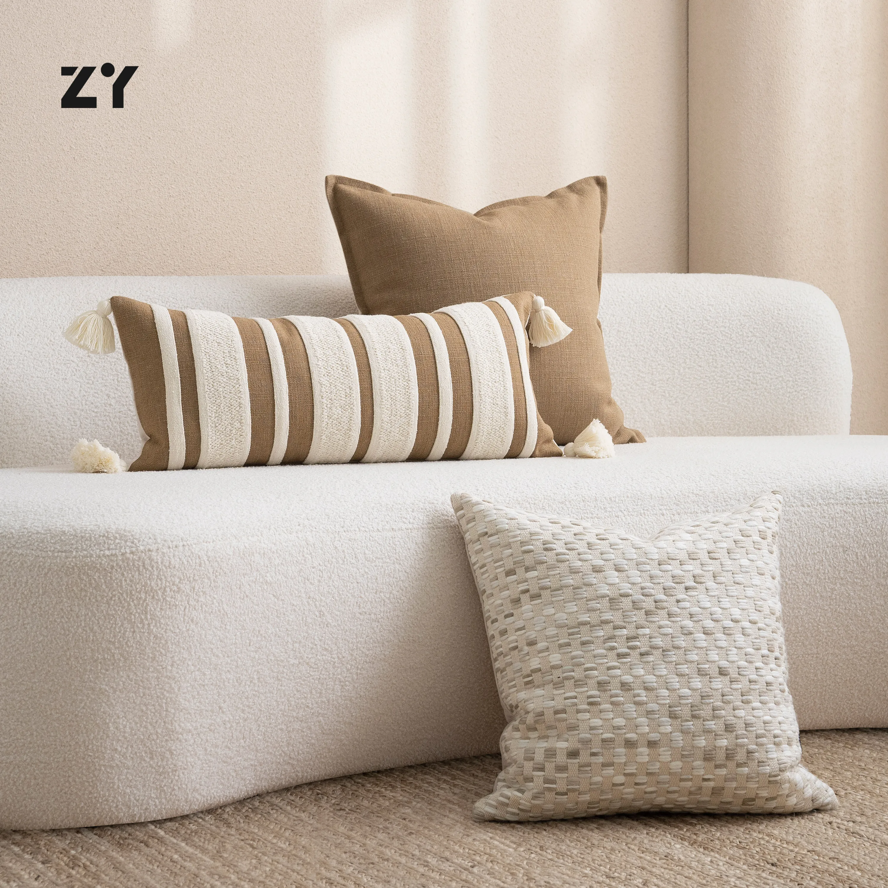Yuanhee modern minimalist craft model pillow for hotel living room sofa pillow bedroom bed decorative combination model cushion