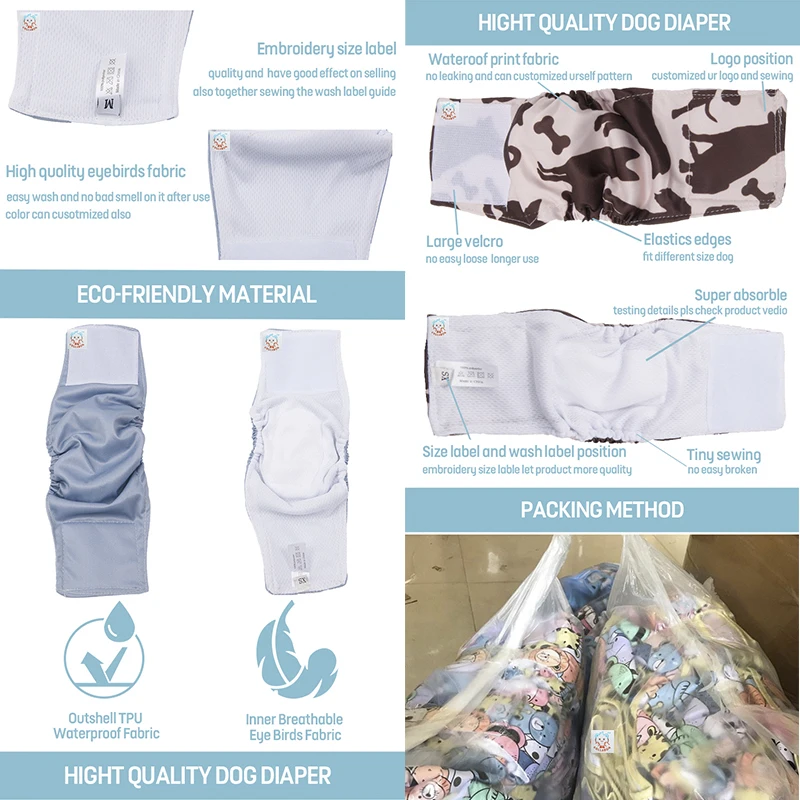 COLLABOR English Dachshund Dog Diapers Pant China Manufacturer Diapers Dog L New Design Diaper Pet Dog