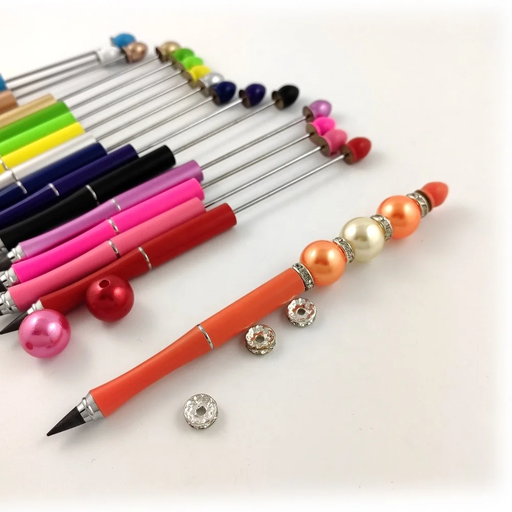 Add Beads Beaded Eternal Mechanical Pencils 2mm Blank Bar Personalized DIY Infinite Inkless Erasable Beadable Pencil Lami Pen