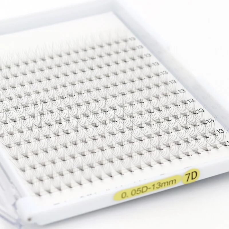 
XL Large Trays Premade Fan Short Steam Lashes Wholesale 12 16 Rows Matte Black Eyelash Volume 5D 6D with Private logo 