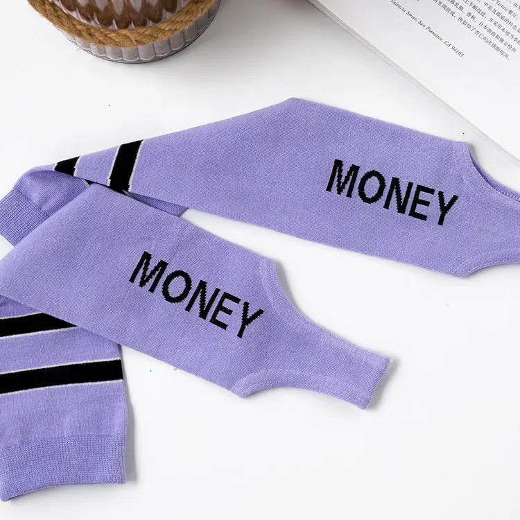 
New arrival hot sale different colors fashion school girl sport knee high socks 