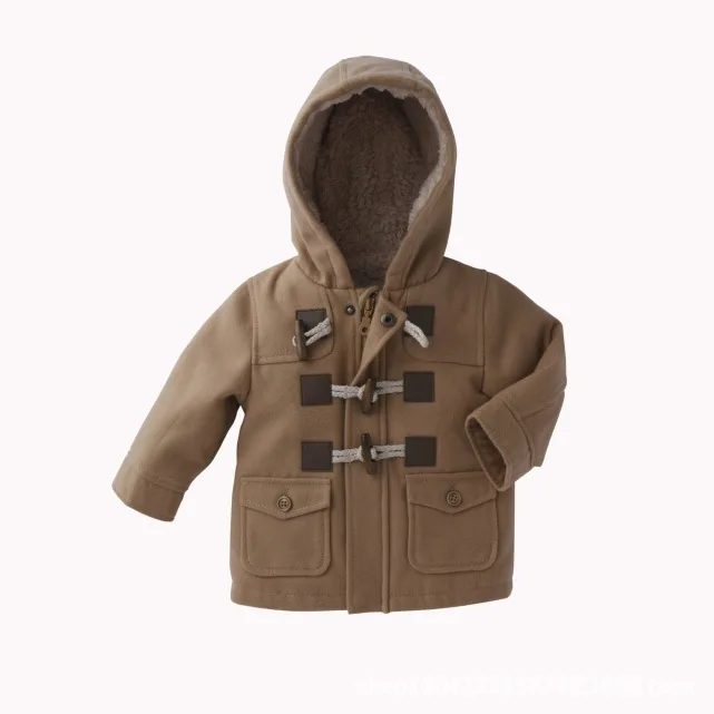 
Boys Outerwear Casual Clothing Kids Horn Brace Coats Warm Winter Fur Jacket Hooded Baby Kids Coat 