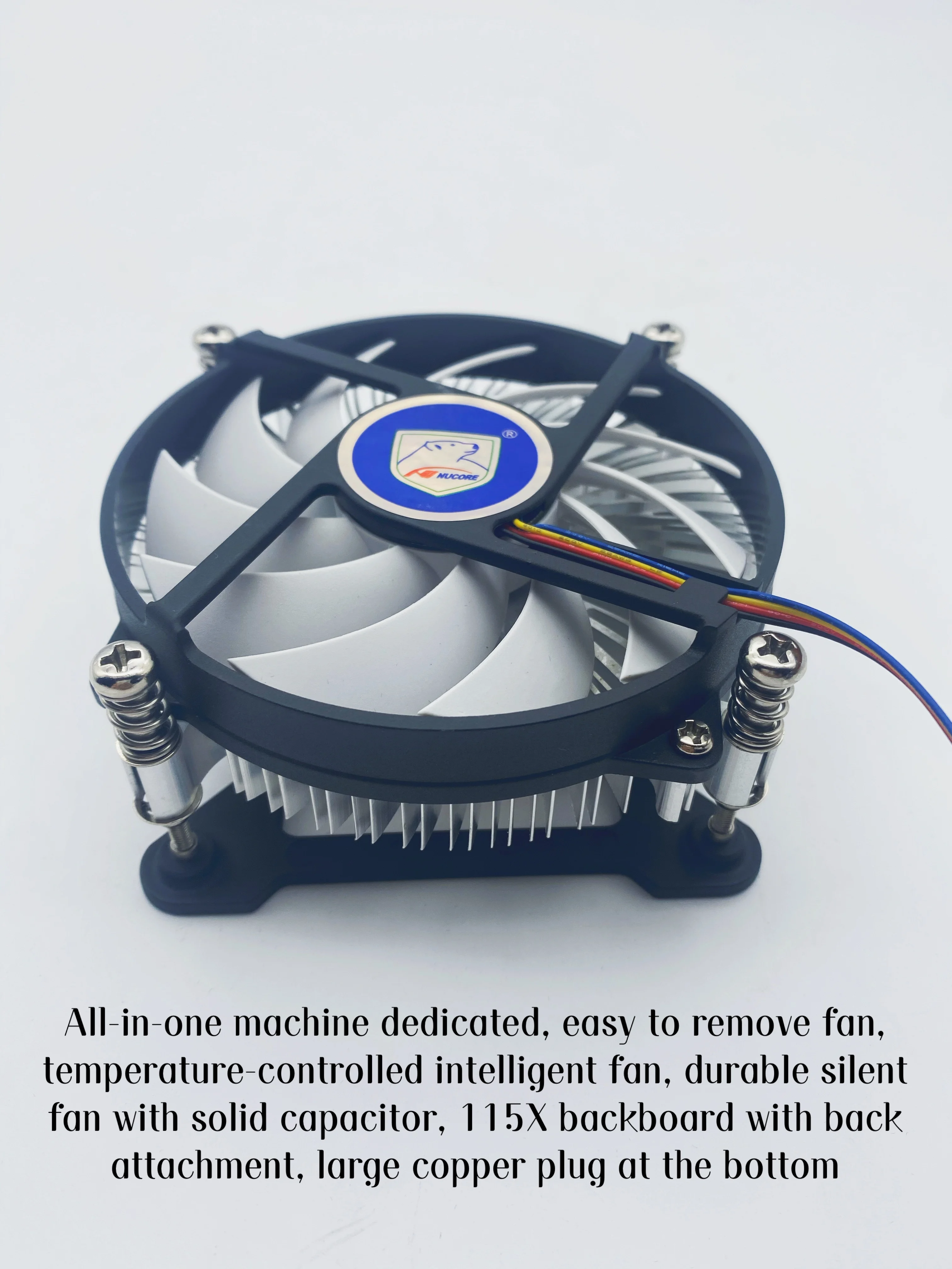 Миниатюрный теплоотвод ITX/маленькая форма (3 л) 95 Вт/алюминиевый радиальный теплоотвод с большим медным сердечником, теплоотводящий вентилятор для процессора ПК