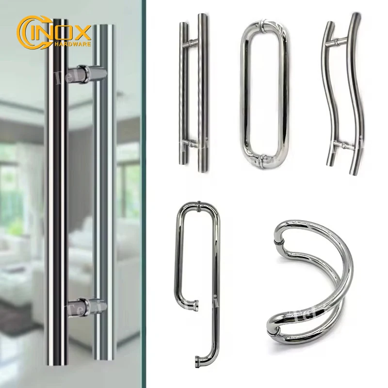 Cinox ODM OEM H-shaped 201 3014 316 Stainless Steel Shower Room Glass Door Handle Pull Handle