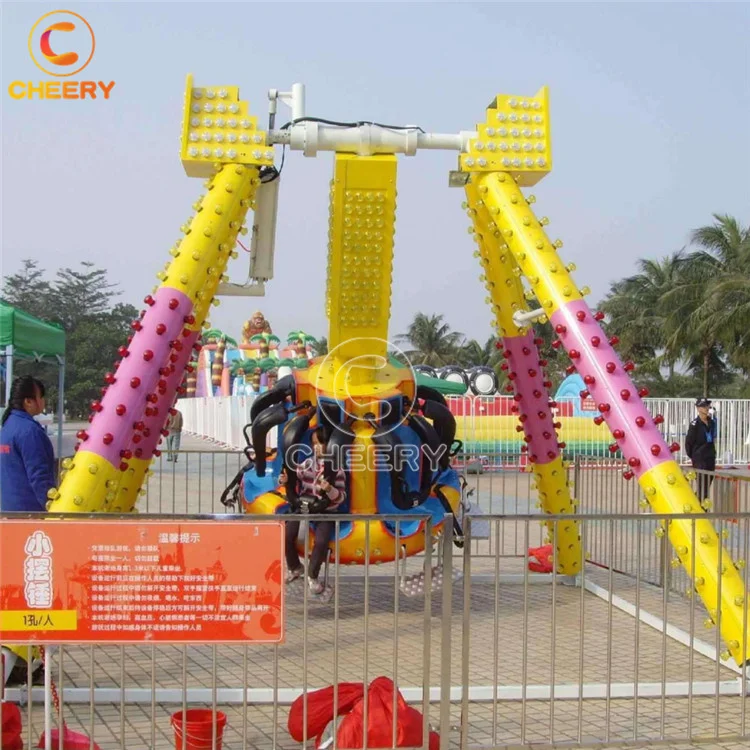 Attractive funfair amusement park attraction kids rides spinning mini 6 seats pendulum swing ride