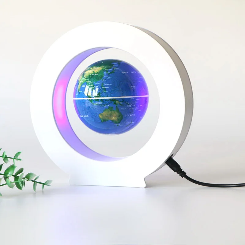 Innovative Products 2022 Home Decorations For Living Room Anti-gravity O Shape Magnetic World Map Led Globe Floating