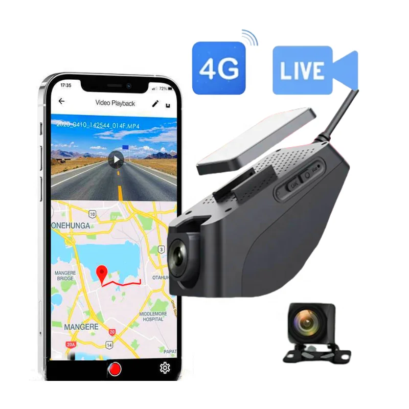 JX19 4G GPS-трекер Live Stream Dash Cam Автомобильный GPS трекер с двумя объективами фронтальная и облицовочная камера 1080P HD DVR Video