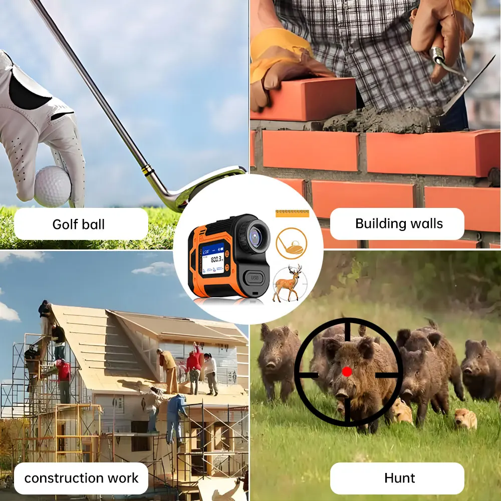 Portable C01 IP65 Waterproof 6X zoom mini Golf laser rangefinder High Accuracy Laser Distance laser distance meter