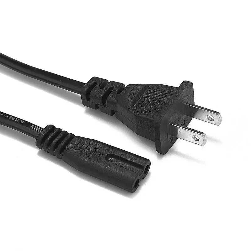 
6ft 1.8M US IEC-320-C7 Power Cord for Toshiba JVC Vizio TCL Hisense TV Sony PS3 PS4 Xbox One X/S 2 Solt C7 Black Power Cable 