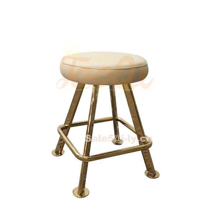 K1106 High Bar Counter Casino Chair Swivel Gaming Stools Chairs Cheap Pu Leather Golden Metal Base Slot Roulette Bar Chair