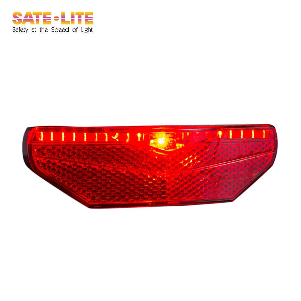 Factory direct Sate-lite CREE ebike light  StVZO ECE TPRBi eletric bike tail light with Z ECE reflector  mount on Carrier 6-48V