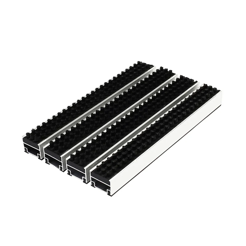 Best Supplier Produce Aluminum door mat with nylon brush insert doormat with brush insert