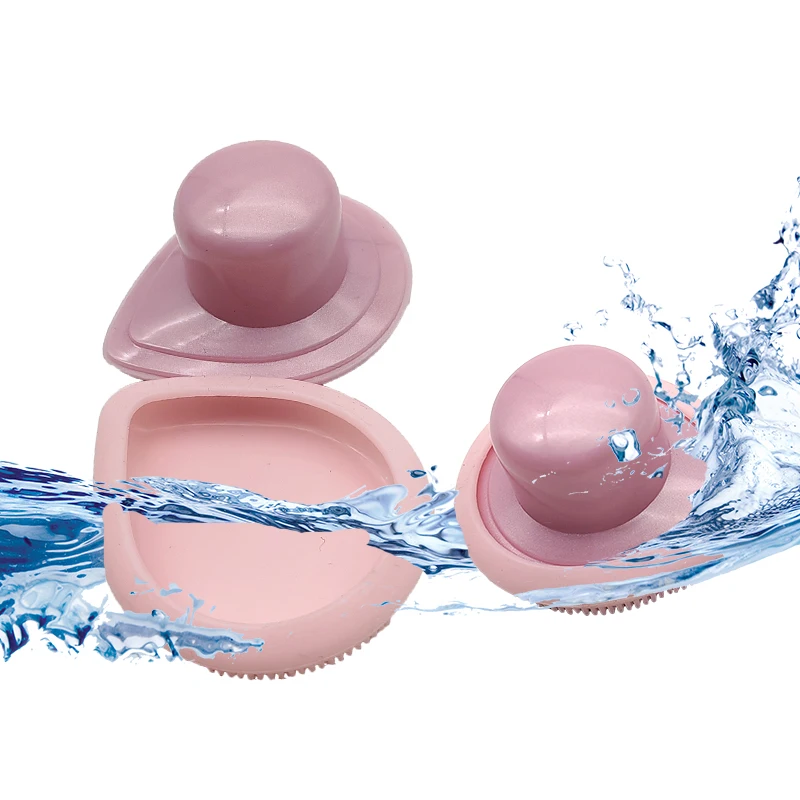 Portable Small ABS Handle Detachable Face Wash Massage Brush Silicone Facial Cleaning Brush