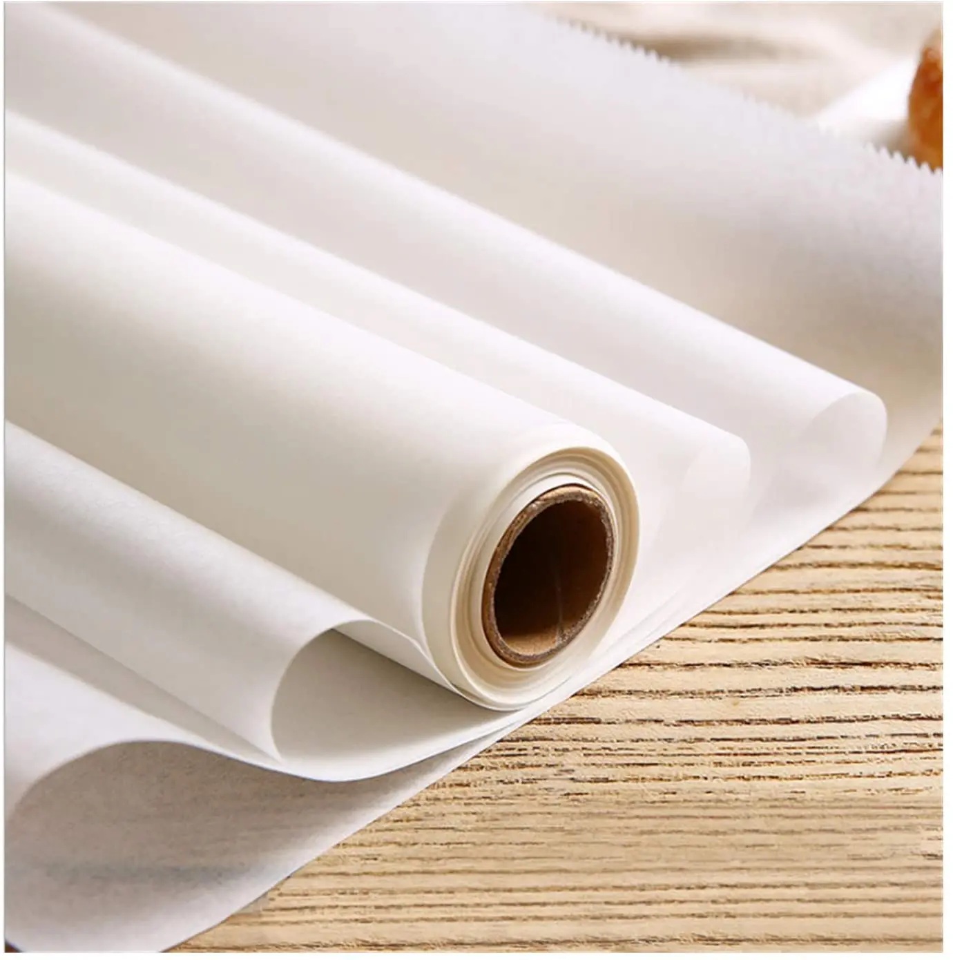 LFGB Approved Food Grade Non-stick Parchment Baking Paper Sheets with Customized Package Free Silicone Digital Printing Virgin