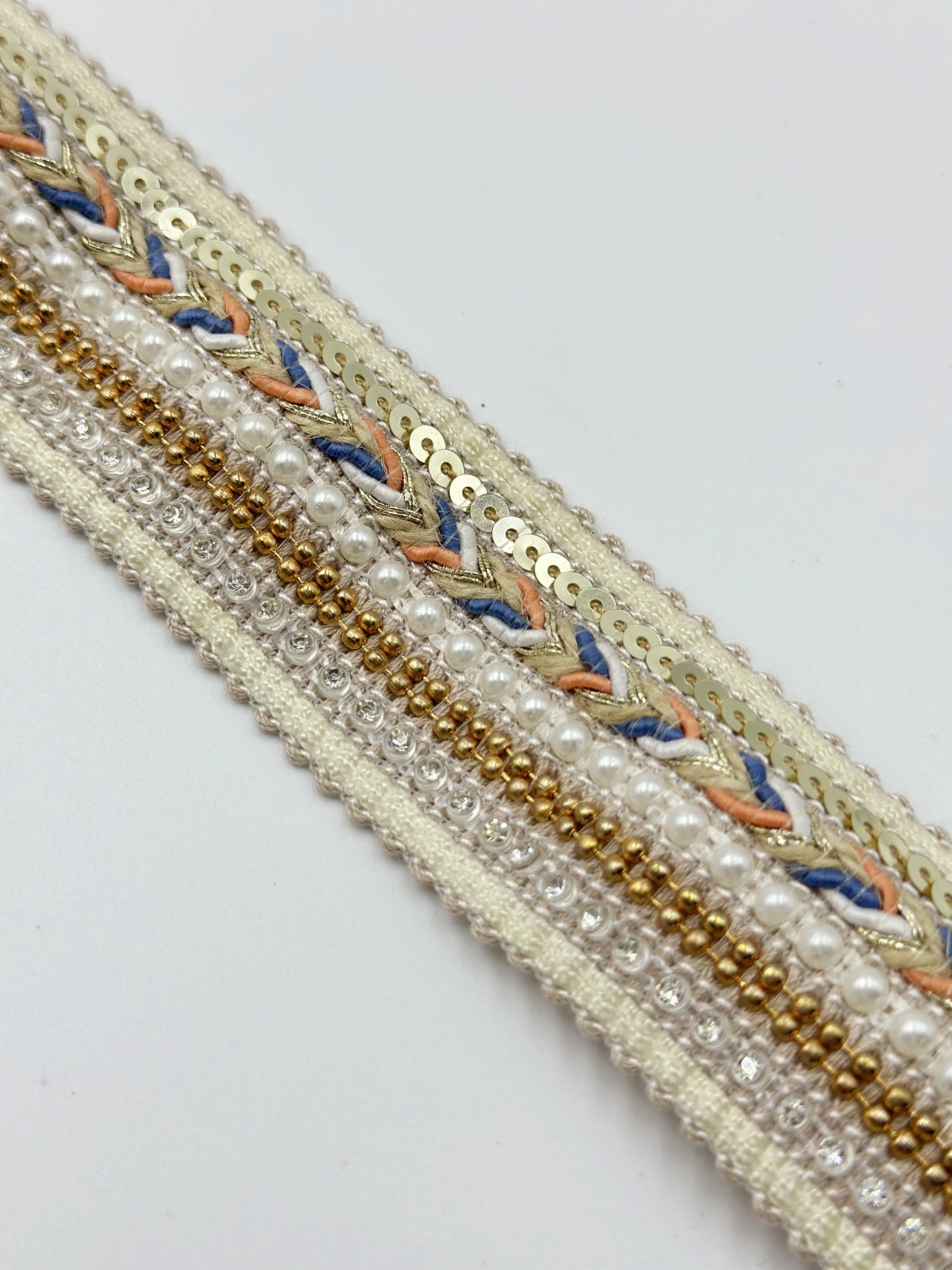 Leather Braided decorative Ribbon Trimming For Apparel sequins Gimp Trim For Fashion pu Leather Braided For Accessories
