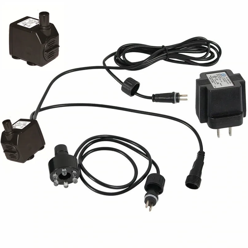12V  6W mini low pressure  submersible fountain water pump with LED light