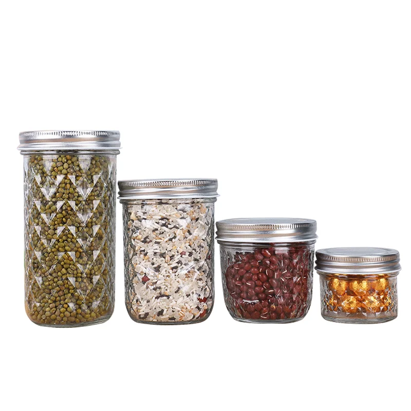 100ml 200ml 250ml 300ml 350ml 500ml 650ml 10oz Mason Jars 500 ml Wide Mouth Mason Jars With Lids For Jam Honey
