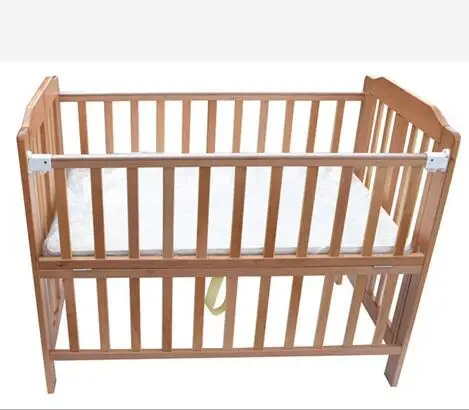 Eco-friendly Classic Design kids bedroom furniture  Solid wooden pine safety folding baby crib cot bed