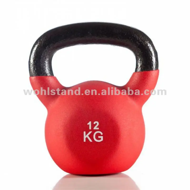 Colored neoprene kettlebells