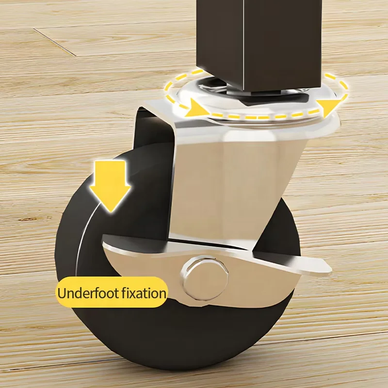 Household 3 4 5-Tier Foldable Storage Shelves Folding Holders Stand Metal Bookshelf With Wheels