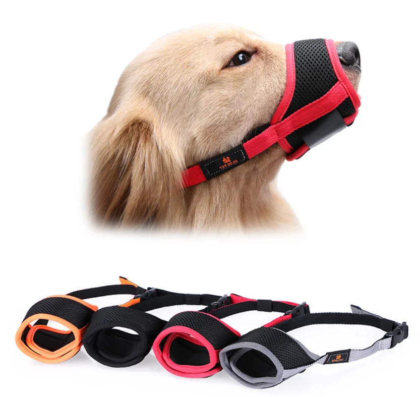 Amazon hot sale personalized customization fashionable soft nylon dog Muzzle open adjustable dog mesh muzzle for pets