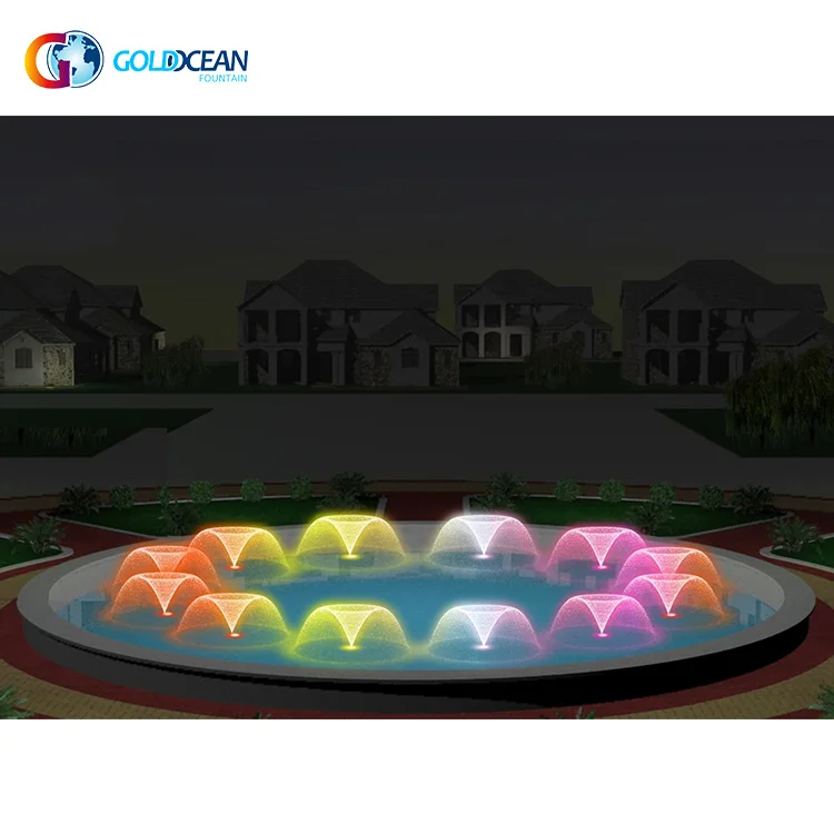 Outdoor Dia.10m Multimedia System Music Dancing Water Speakers Led Fountain with Lights